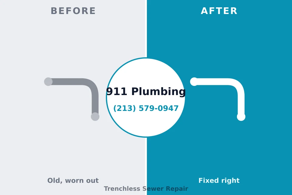 Before and after: plumbing repair East Camden, AR